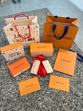 Lot of Louis Vuitton Paper Gift Bags, Boxes and Cards
